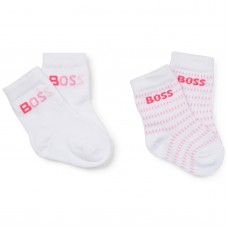 Hugo Boss Baby Girls 2 Pack Of Socks -  White